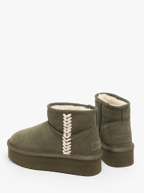 Bottines Platform Spike Colors of california Vert women Platform boot spike stitching vue secondaire 3