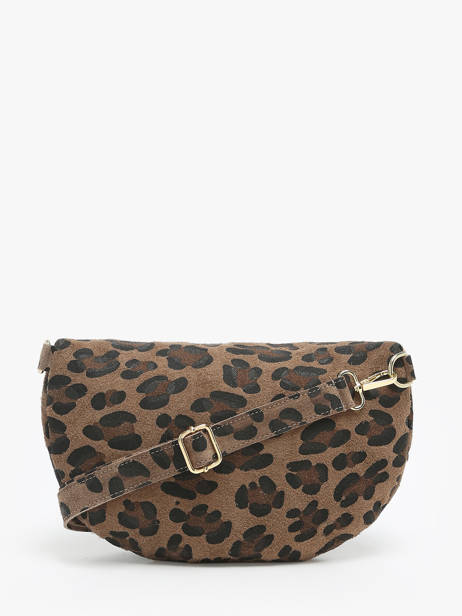 Sac Banane Milano Marron velvet leopardo VL21123 vue secondaire 4