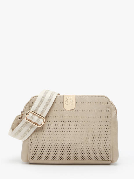 Sac Bandoulière Ajoure Lulu castagnette Beige ajoure WINSTON