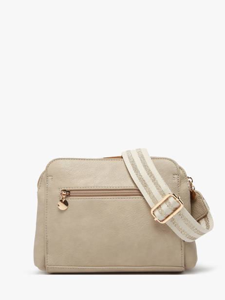 Sac Bandoulière Ajoure Lulu castagnette Beige ajoure WINSTON vue secondaire 4