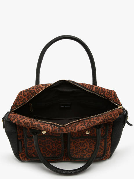 Sac Le Dandy Léopard Cuir Paul marius Marron leopard DANDYLEO vue secondaire 3