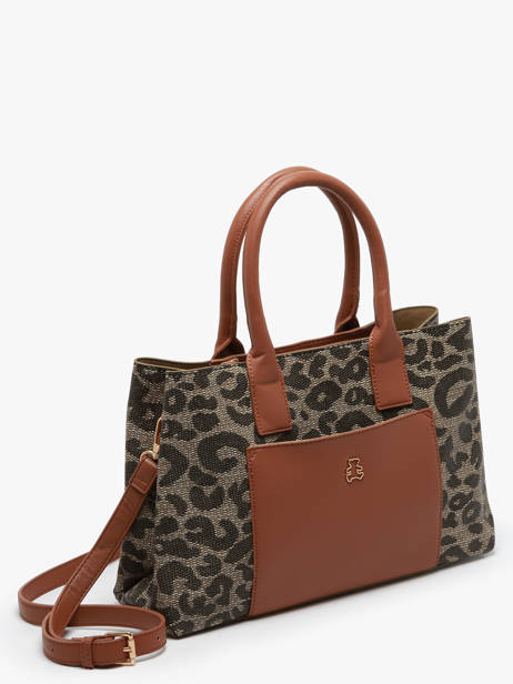 Sac Porté épaule Leopard Lulu castagnette Marron leopard TOURRIER vue secondaire 2