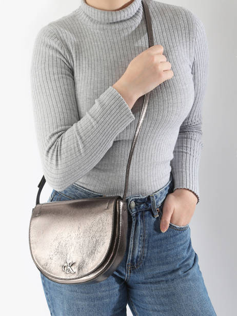 Sac Bandoulière Minimal Mono Calvin klein jeans Argent minimal mono K612730 vue secondaire 1