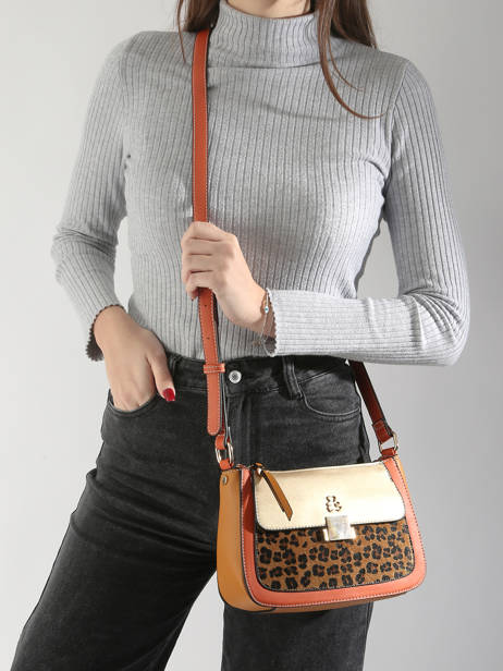 Sac Bandoulière Leopard Lulu castagnette Multicolore leopard TWIGGY vue secondaire 1