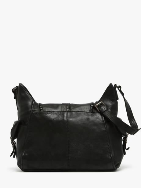 Sac Bandoulière Utility Cuir Basilic pepper Noir utility BUTI08 vue secondaire 4