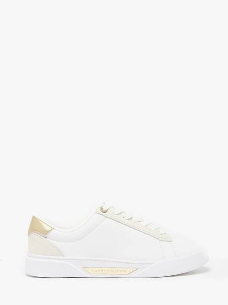 Sneakers En Cuir Tommy hilfiger Blanc women 8382YBS