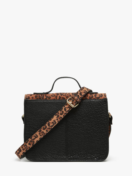 Sac Bandouliere Leopard Paul marius Marron leopard GEORGLEO vue secondaire 4