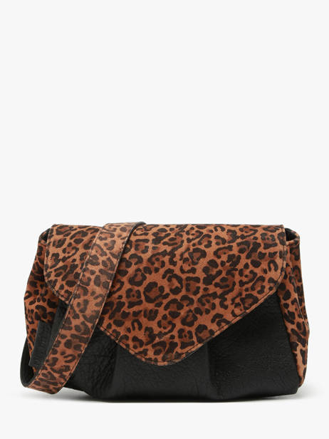 Sac Bandoulièresuzon M Léopard Cuir Paul marius Marron leopard SUZOMLEO