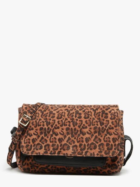 Sac Bandoulière Leopard Cuir Paul marius Marron leopard DIANSLEO