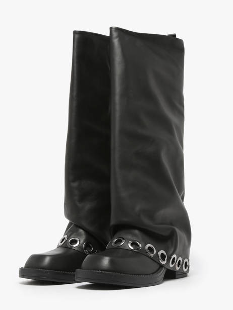 Bottes En Cuir N°6 Noir women GE1 vue secondaire 2