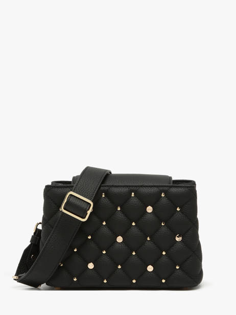 Sac Bandoulière Dazzling Poppy Cuir Nathan baume Noir eden 2DAZ