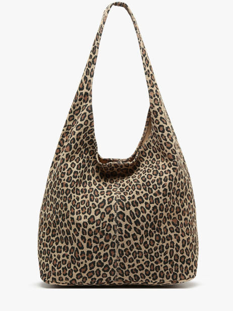 Sac Porté épaule Velvet Leopardo Cuir Milano Marron velvet leopardo VL24062 vue secondaire 4