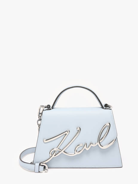 Sac Bandoulière K Signature Cuir Karl lagerfeld Bleu k signature A1W30038