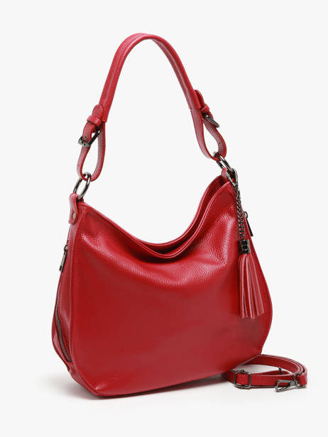 Sac Porté épaule Caviar Cuir Milano Rouge caviar CA24068 vue secondaire 2