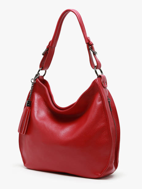 Sac Porté épaule Caviar Cuir Milano Rouge caviar CA24069 vue secondaire 2