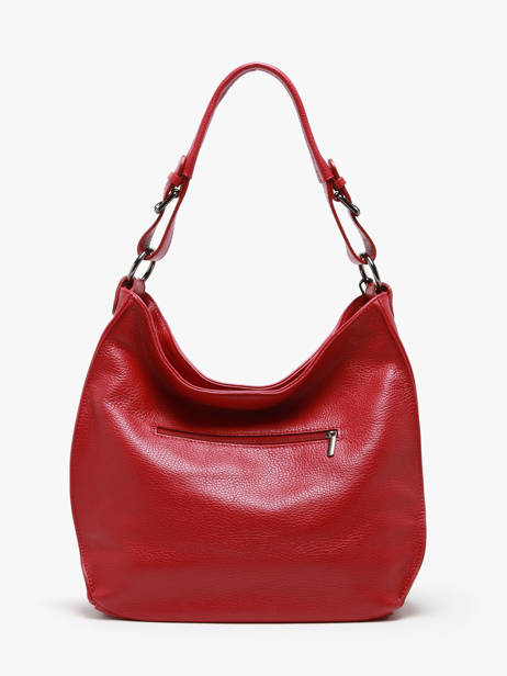 Sac Porté épaule Caviar Cuir Milano Rouge caviar CA24069 vue secondaire 4