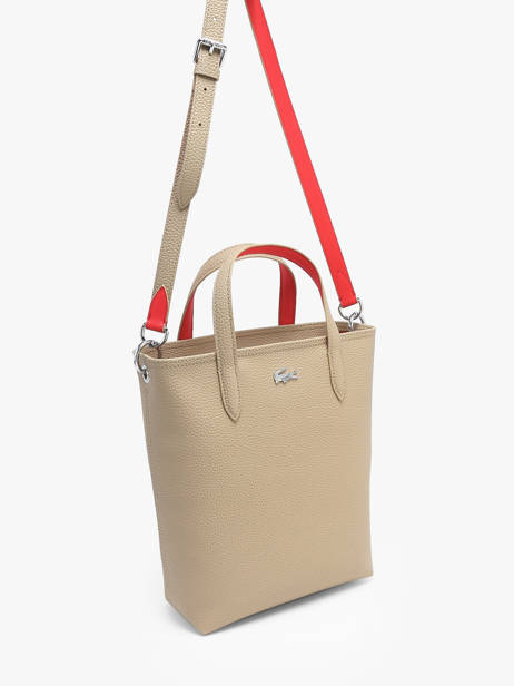 Sac BandouliÃ¨re Anna Lacoste Beige anna NF4929AA vue secondaire 2
