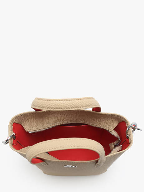 Sac BandouliÃ¨re Anna Lacoste Beige anna NF4929AA vue secondaire 3
