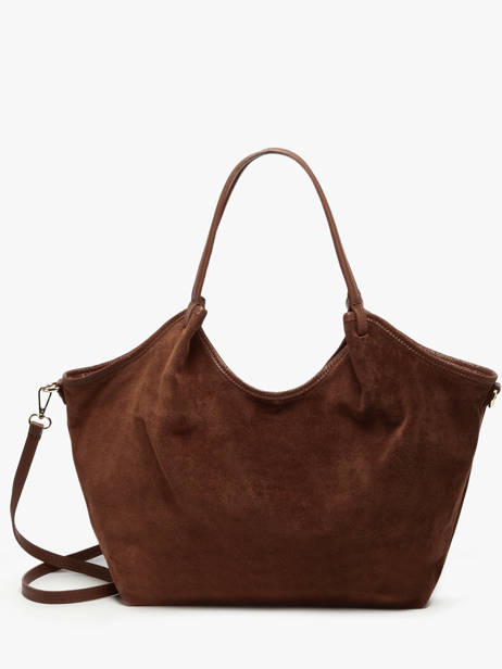Sac PortÃ© Ã©paule Velvet Caviar Cuir Milano Marron velvet caviar VC241110