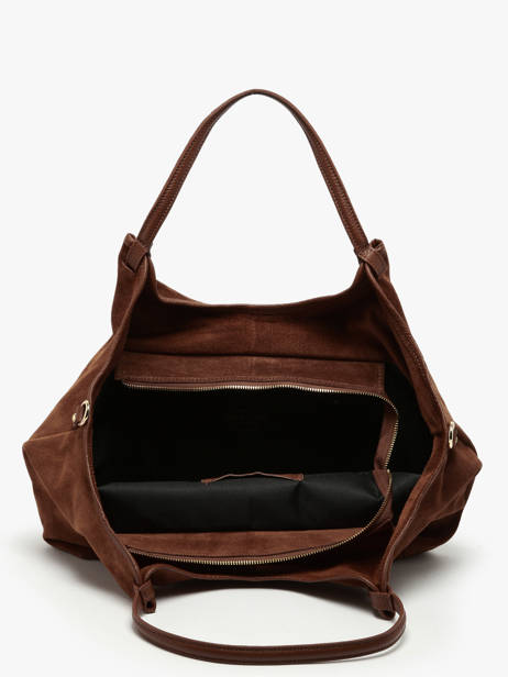 Sac PortÃ© Ã©paule Velvet Caviar Cuir Milano Marron velvet caviar VC241110 vue secondaire 3