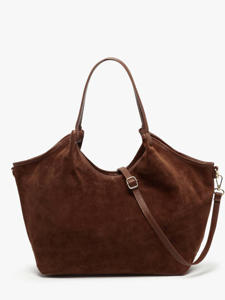 Sac PortÃ© Ã©paule Velvet Caviar Cuir Milano Marron velvet caviar VC241110 vue secondaire 4