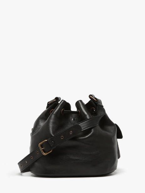 Sac BandouliÃ¨re Cargo Cuir Basilic pepper Noir cargo BCAR06 vue secondaire 4