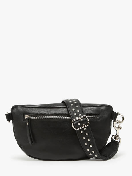 Sac Banane Cuir Basilic pepper Noir glam BGLA32 vue secondaire 4