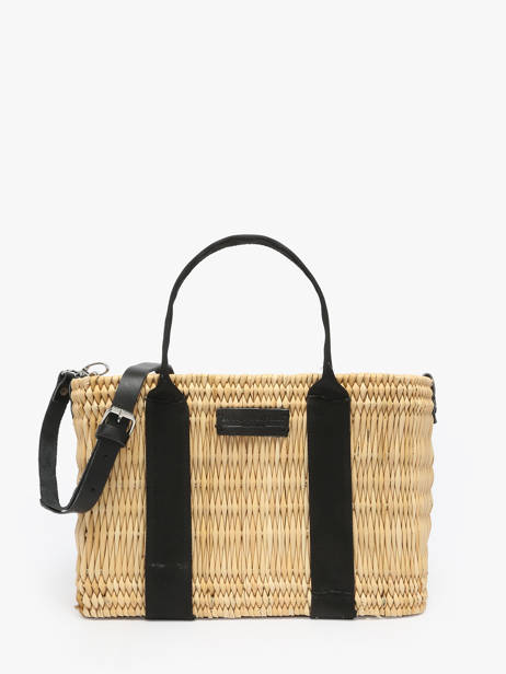 Handbag Estival Straw Le voyage en panier Black estival PM779