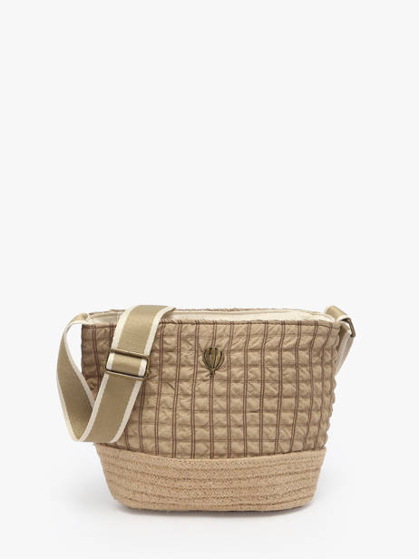 Sac Bandoulière Gaufrette Polyester Le voyage en panier Beige gaufrette PM881