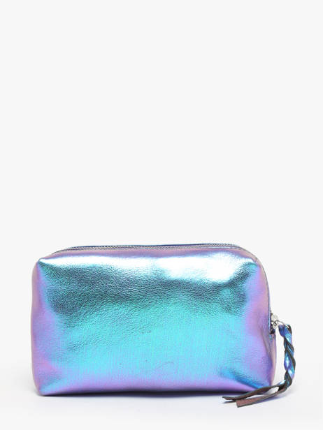 Trousse Cuir Paul marius Bleu scarabee ADELESCA vue secondaire 2