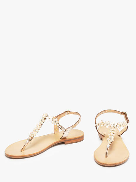 Nu-pieds En Cuir Les tropeziennes Or women HOFLEUR vue secondaire 2