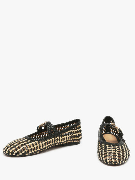 Ballerines Avec Brides En Cuir Inuovo Noir women D47001 vue secondaire 2