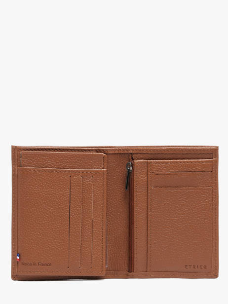 Portefeuille Porte-monnaie Madras Cuir Etrier Marron madras EMAD142 vue secondaire 1