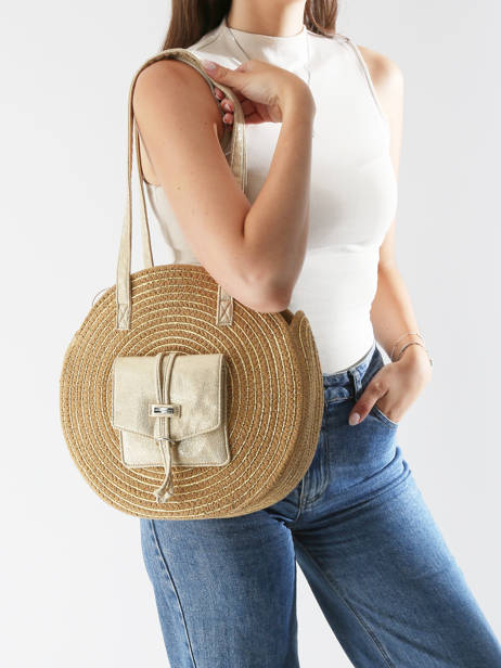 Sac Porté épaule Dario Coton Les tropeziennes Beige dario TZ01 vue secondaire 1