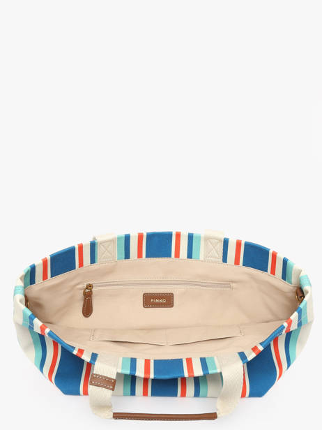 Sac Shopping Logo Shopper Coton Pinko Bleu logo shopper 4753A2G5 vue secondaire 2