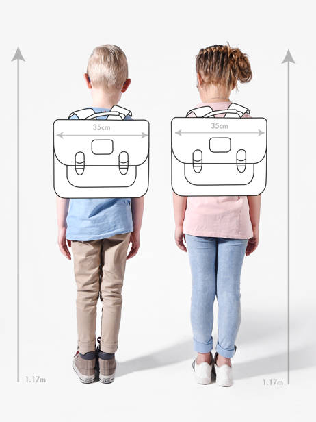 Cartable 1 Compartiment Tann's Vert les fantaisies f 35266 vue secondaire 1