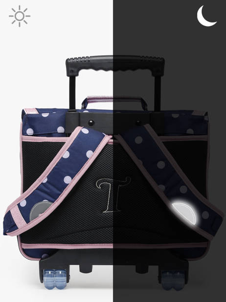 Cartable à Roulettes 2 Compartiments Tann's Bleu les fantaisies f 42325 vue secondaire 6