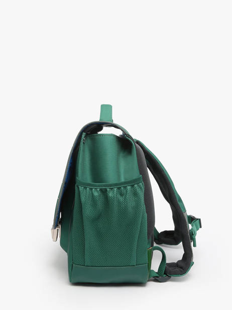 Cartable 2 Compartiments Jeune premier Vert classics C vue secondaire 2