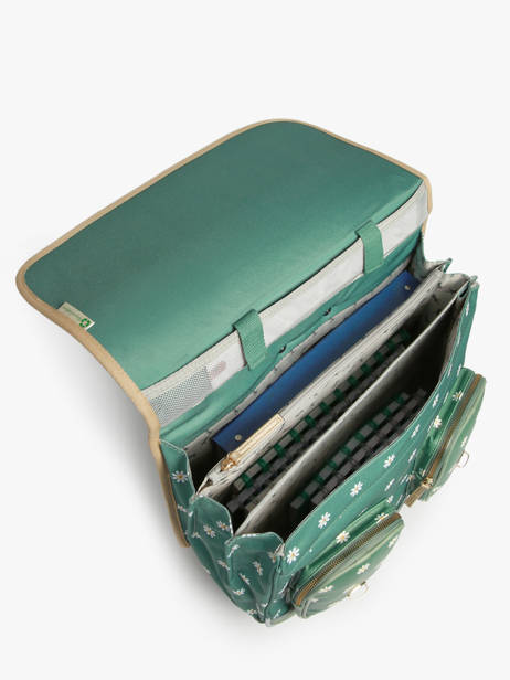 Cartable à Roulettes 3 Compartiments Cameleon Vert vintage fantasy CR41 vue secondaire 3
