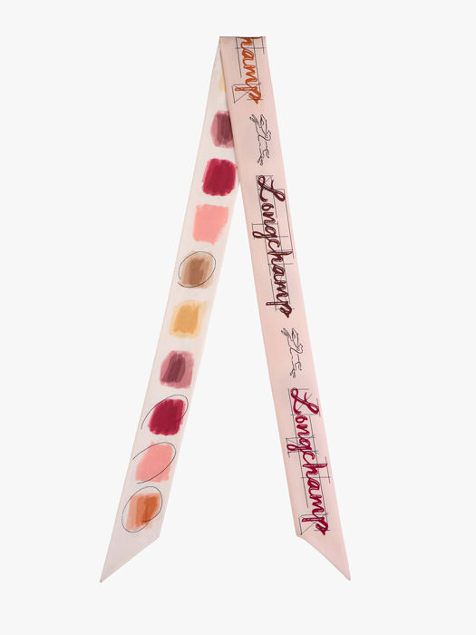 Longchamp Soie gots Foulard Rose