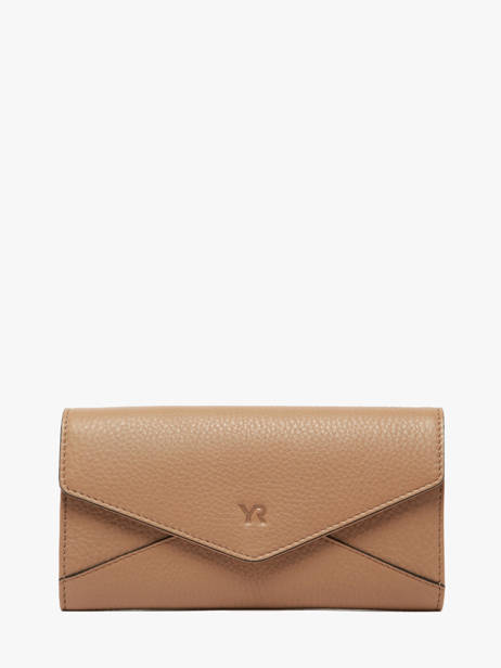 Wallet Enveloppe Leather Yves renard Beige enveloppe 29286
