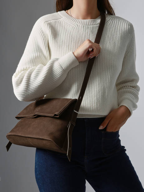Sac Bandoulière Cavalier Nubuck Cuir Etrier Marron cavalier nubuck ECAN135M vue secondaire 1
