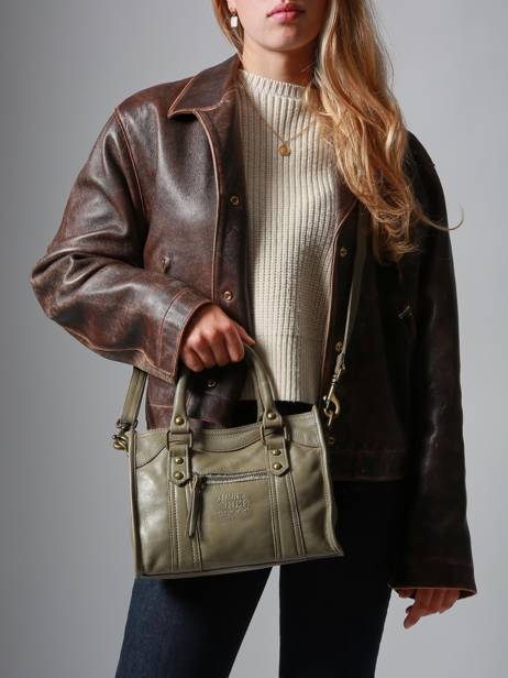 Sac Bandoulière Cow Cuir Basilic pepper Vert cow BCOW72 vue secondaire 1