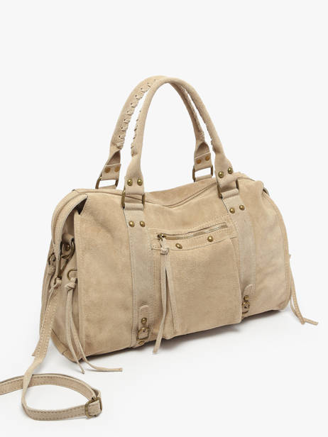 Sac Porté épaule A4 Velvet Cuir Milano Beige velvet VE24095 vue secondaire 2