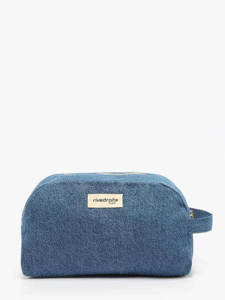 Recycled Coton Hermel Toiletry Bag Rivedroite Blue timeless HERMETIM