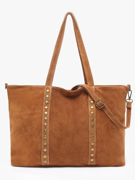 Shoulder Bag Velvet Leather Milano Brown velvet VE24113 other view 4