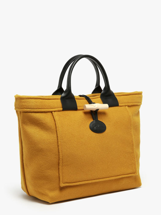 Longchamp Le roseau toile duffle coat Sacs porté main Jaune