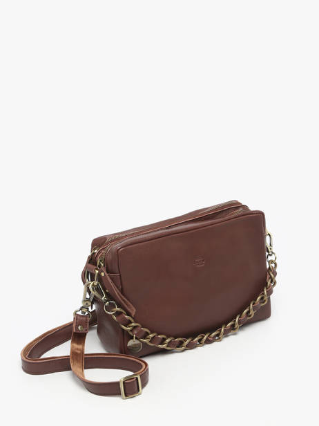 Sac Bandoulière Vintage Cuir Mila louise Beige vintage 23673LC vue secondaire 2