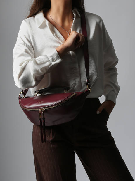 Sac Bandoulière S Origami Cuir Lancel Violet origami A12527 vue secondaire 1