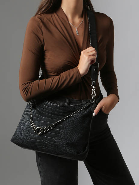 Sac Bandoulière Vintage Mila louise Noir vintage 3822KRC vue secondaire 1